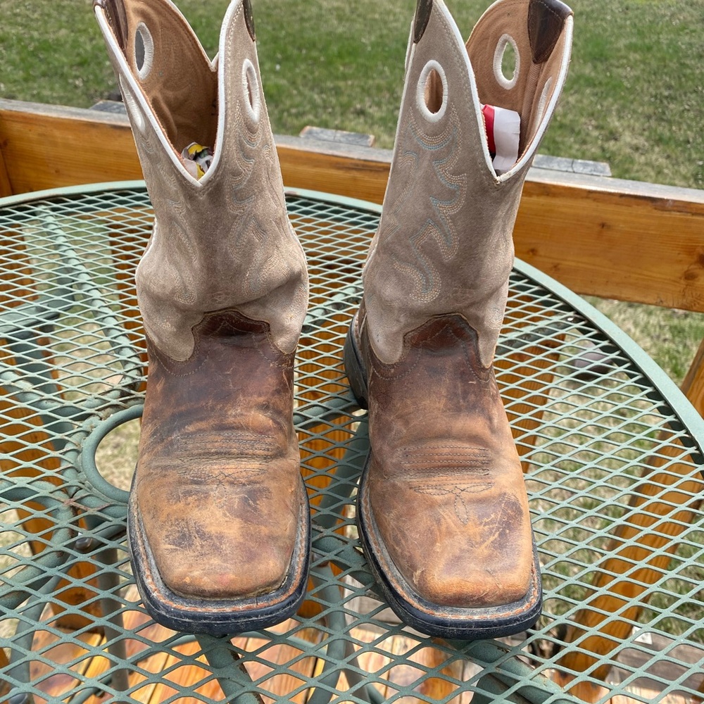 Brown and Tan Cowboy Boots